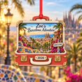 Tree Intital Personalized Christmas Ornament Barcelona Travel 2026 Wooden Suitcase ...