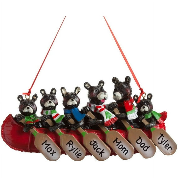 Personalized Christmas Ornament - Bear Family of 6