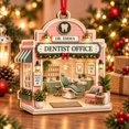 Personalized Christmas Ornament Dental Office Tooth Icon Tree Hanging ...