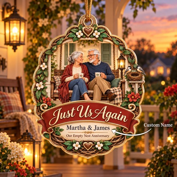 Personalized Christmas Ornament Empty Nest Anniversary Couple Keepsake