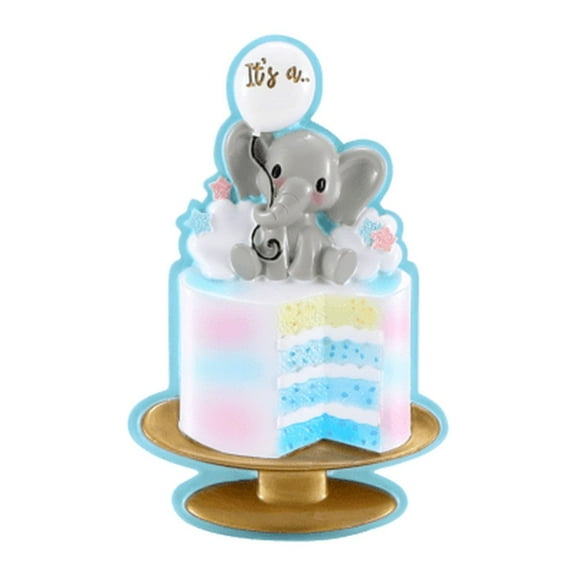 Gender Reveal Cake-Blue/Baby Reveal/First Baby Personalized Christmas Ornament Do-It-Yourself Kit