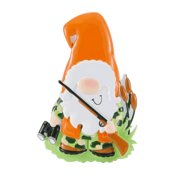 Personalized Christmas Ornament - Gnome Hunter