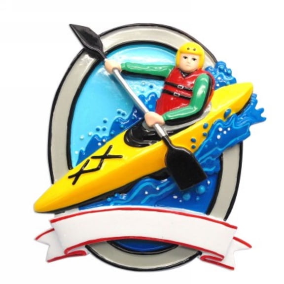 Kayaker Personalized Christmas Ornament 1 Piece Kit