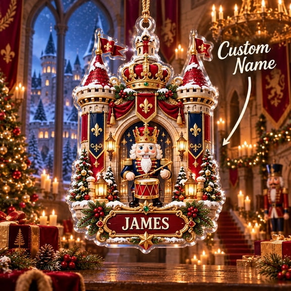 Personalized Christmas Ornament Nutcracker Castle Tree Hanging