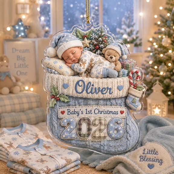 Personalized Christmas Ornament for Baby's First Holiday