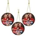 thumbnail image 1 of Personalized Christmas Ornaments 2024, Custom Christmas Ornaments with Photo/Picture/Text/Number, Ceramic Christmas Tree Hanging Ornaments, Perfect Gifts for Family Kids Couple Friends, 3 Pcs, 1 of 9