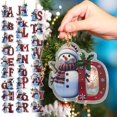 thumbnail image 1 of Personalized Christmas Ornaments 2025, Acrylic Letter Ornaments with Deer Pendant, Custom Wooden Table Decor for Tree, Unique Holiday Gift, 1 of 5