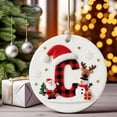 thumbnail image 1 of Personalized Christmas Ornaments 2025 Ceramic Custom Name Date Initial A-Z Monogram Christmas Ornament Personalized Ornament Christmas Xmas Tree Decorations for Kids Couples Family Friends, 1 of 2