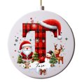 thumbnail image 1 of Personalized Christmas Ornaments 2025 Custom Name Date Initial A-Z Monogram Xmas Tree Decorations for Kids Couples Family Friends, 1 of 2