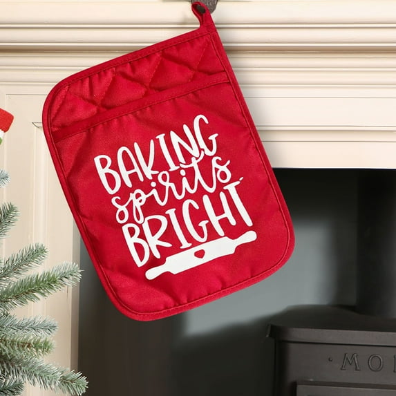 RXMEKW Personalized Christmas Ornaments Christmas Baking Sets: insulated Gloves, Pads, And Gift Bags
