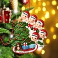 thumbnail image 1 of Personalized Christmas Ornaments, Family Names Pendant Ornaments for Christmas Tree Decoration Gifts, Family of 5, 1 of 7