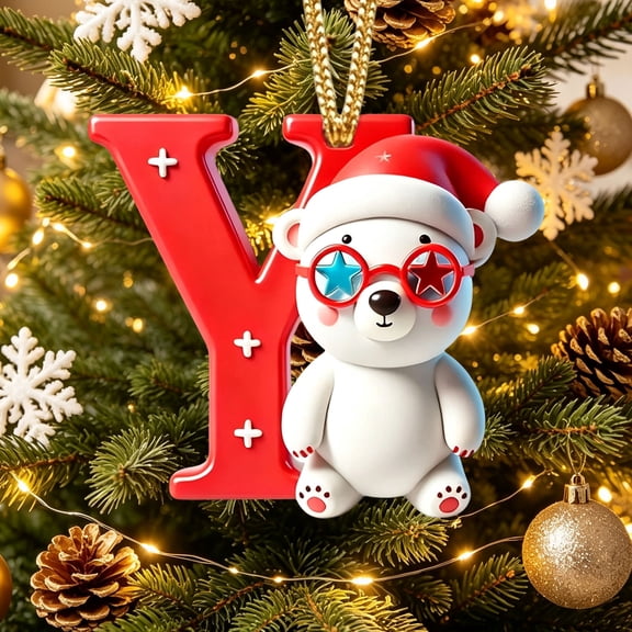Personalized Christmas Ornaments - Letter Ornaments for Christmas Tree Decoration Xmas Alphabet for Christmas Initial Ornament 2026,DIY Craft Ornaments,Christmas Gifts for Family Friends