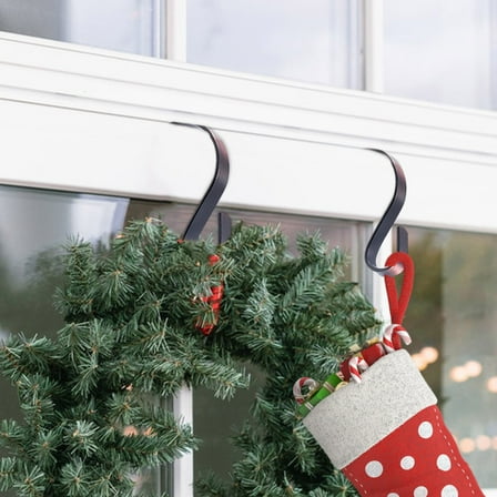 RXMEKW Personalized Christmas Ornaments Multi Purpose Metal Hooks: Christmas Stocking and Fireplace Hangers