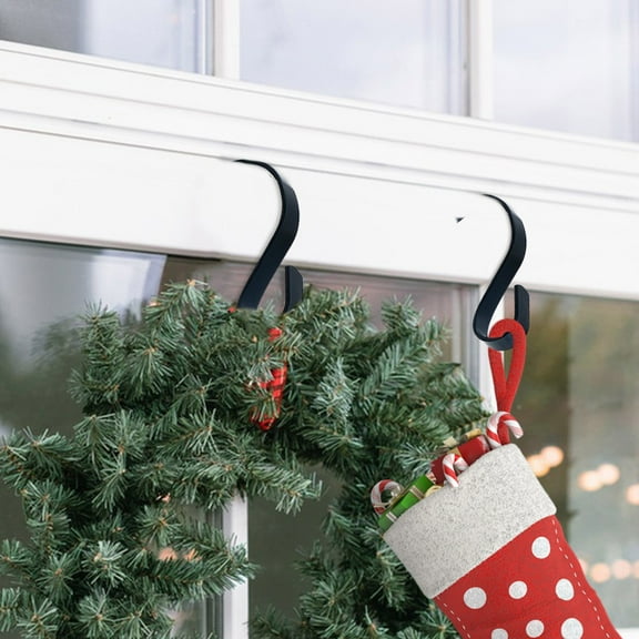 RXMEKW Personalized Christmas Ornaments Multi Purpose Metal Hooks: Christmas Stocking and Fireplace Hangers