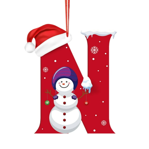 Personalized Christmas Ornaments Personalized 26 Letter Ornaments for Christmas Tree ,2025 Custom Christmas Ornament Christmas Decoration, Gift for Kids(N)