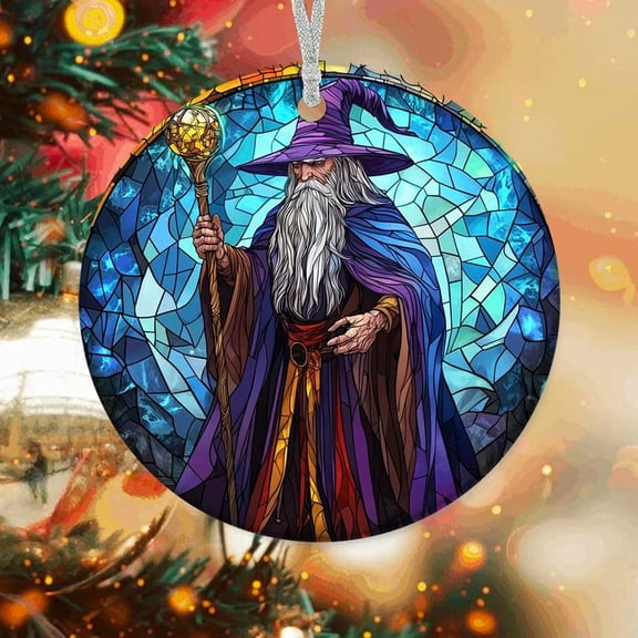 Personalized Christmas Ornaments Wizard, Wizard Ornament, Wizard Hanging Decor, Wizard for Trees eKht7d (Wizard 5)