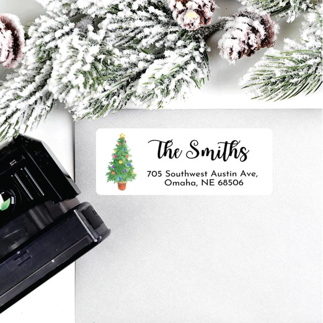 Personalized Christmas Return Address Labels Holiday Return Address