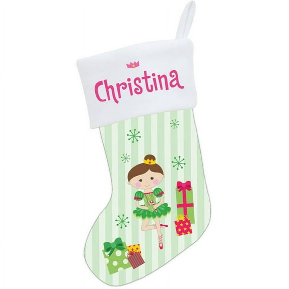 Personalized Christmas Stocking Available In Nutcracker or Ballerina