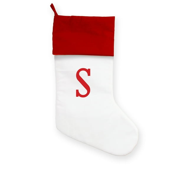 Personalized Christmas Stocking with Initial – Custom Holiday Stocking for Family, Kids, Pets & Couples – Embroidered Name Stocking, Christmas Mantle Decor