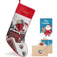 thumbnail image 1 of Personalized Christmas Stockings with Embroidered Name,Soft Velvet with Snowman Jacquard Design Xmas Stockings,18Inches Vintage Stocking for Family & Fireplace Holiday Decor Gift, 1 of 9