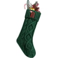 thumbnail image 1 of Personalized Christmas Stockings with Initials, 18 Inches Large Embroidered Monogrammed Cable Knit Christmas Stocking for Family, Xmas Holiday Party Gifts & Decoration for Fireplace, 1 of 7