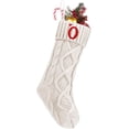 thumbnail image 1 of Personalized Christmas Stockings with Initials, 18 Inches Large Embroidered Monogrammed Cable Knit Christmas Stocking for Family, Xmas Holiday Party Gifts & Decoration for Fireplace, 1 of 7