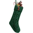 thumbnail image 1 of Personalized Christmas Stockings with Initials, 18 Inches Large Embroidered Monogrammed Cable Knit Christmas Stocking for Family, Xmas Holiday Party Gifts & Decoration for Fireplace, 1 of 7