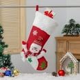 thumbnail image 1 of Personalized Christmas Stockings with Names, Custom Christmas Stockings for Holiday Decor, 18 Inch Xmas Stockings with Santa Snowman and Reindeer Designs, Plush Cuff Stocking, 1 of 9