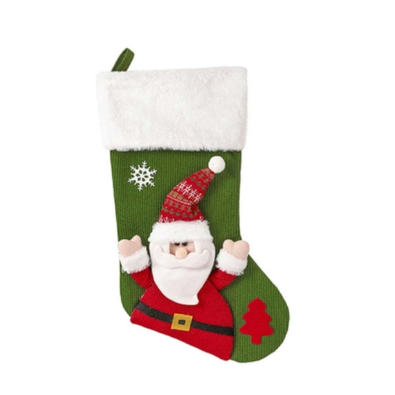 Personalized Christmas Stockings with Names, Santa Snowman Reindeer Designs, Plush Cuff Detailing and 18 Inch Size, for Holiday Decor and Gift Storage