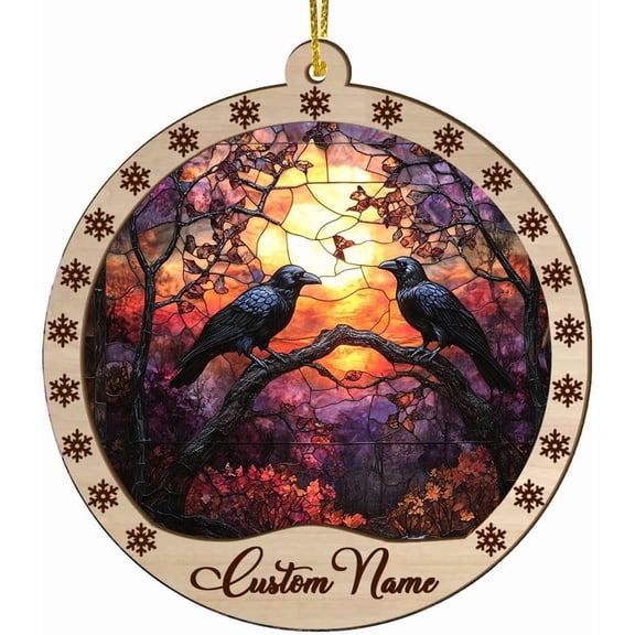 Personalized Christmas Suncatcher Bird, Bird Ornament, Bird Keepsake, Bird 2075TG21 3Ziv1Z (Bird 14)