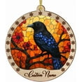 thumbnail image 1 of Personalized Christmas Suncatcher Crow, Crow Ornament, Crow Decorations, Crow 2053TG1 kGqNMe (Crow Sunset 6), 1 of 4