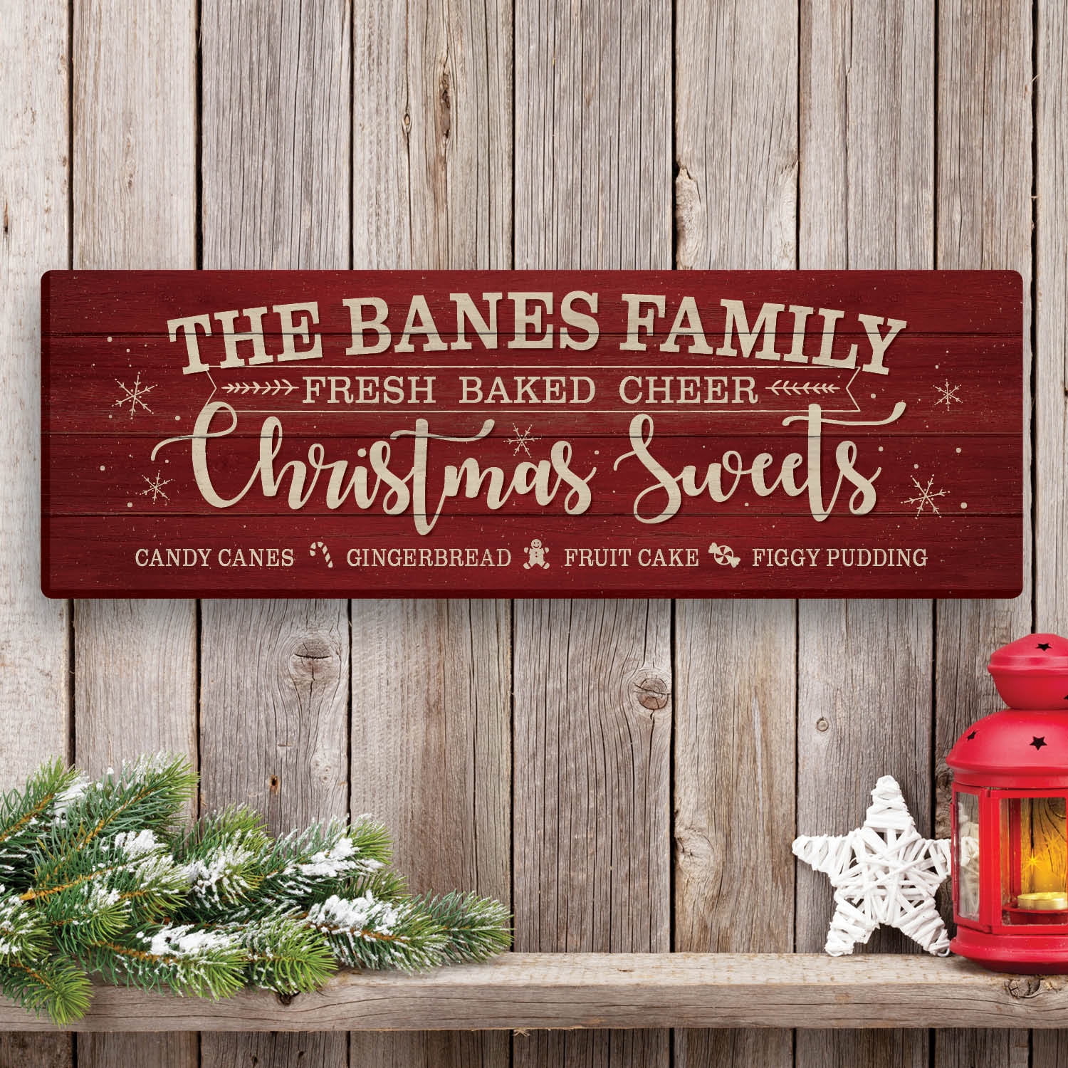 Personalized Christmas Sweets Canvas Print