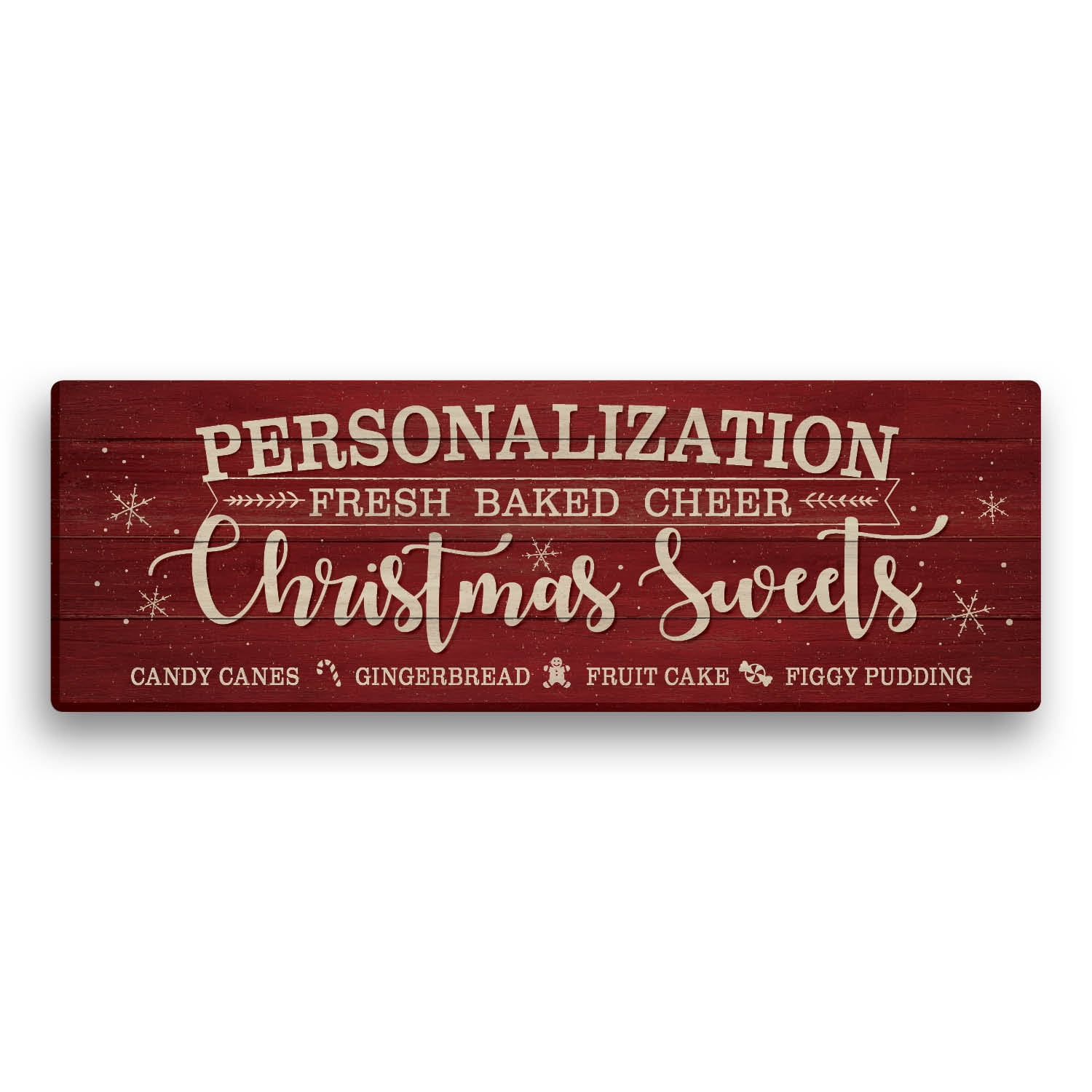 Personalized Christmas Sweets Canvas Print