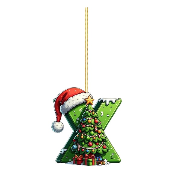 Personalized Christmas Tree Hanging Pendant, 26 Alphabet Letters Shape, DIY Craft Ornaments