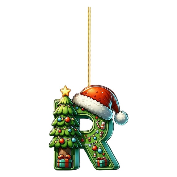 Personalized Christmas Tree Hanging Pendant, 26 Alphabet Letters Shape, DIY Craft Ornaments