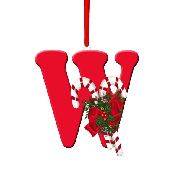 Personalized Christmas Tree Ornaments, 26 Letters Diy Christmas Decorations for Tree, Custom Family Name Ornaments for Holiday Mantel Display and Front Door Welcome, Christmas Party Favor Akmoler