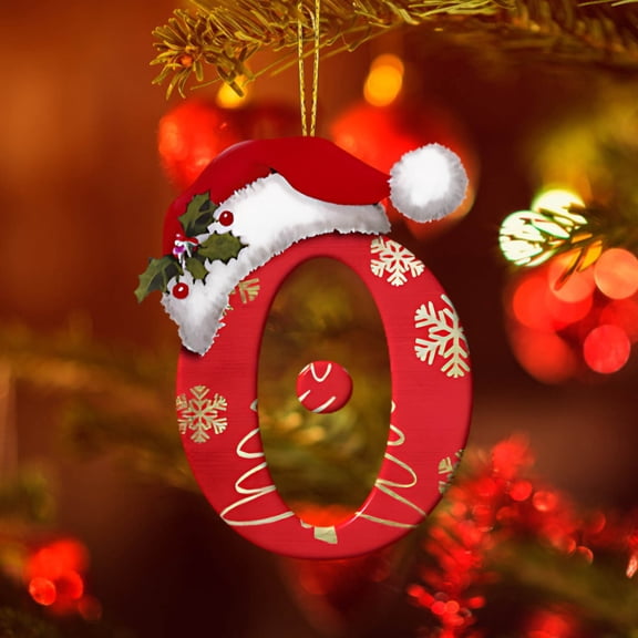 Personalized Christmas Tree Ornaments, 26 Letters Diy Christmas Decorations for Tree, Custom Family Name Ornaments for Holiday Mantel Display and Front Door Welcome, Christmas Party Favor Akmoler