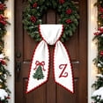 thumbnail image 1 of Personalized Christmas Wreath Sash with Monogram and Embroidery Christmas Tree for Front Door, Z, 1 of 6