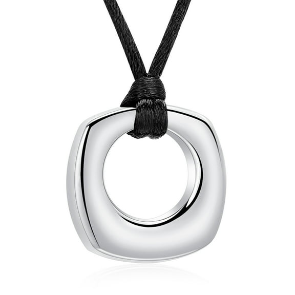 Personalized Circle of Life Urn Necklace for Ashes Engraved Keepsake Urn Jewelry Stainless Steel Memorial Ashes Necklace Ash Holder for Human Pets