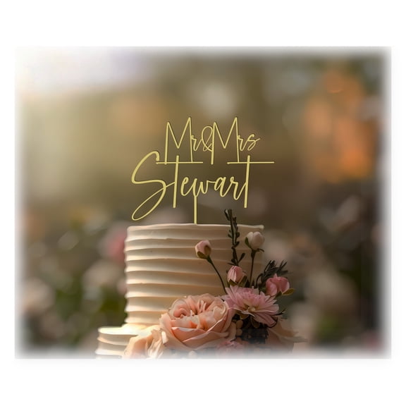 Personalized Classic Cake toppers for weddings, birthdays, baby showers and much more!