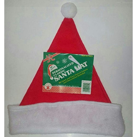 Personalized Classic Santa Hat with Easy Iron on Letters  Decorations 22014