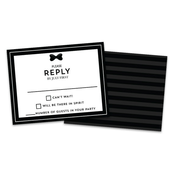 Personalized Classic Wedding RSVP Cards