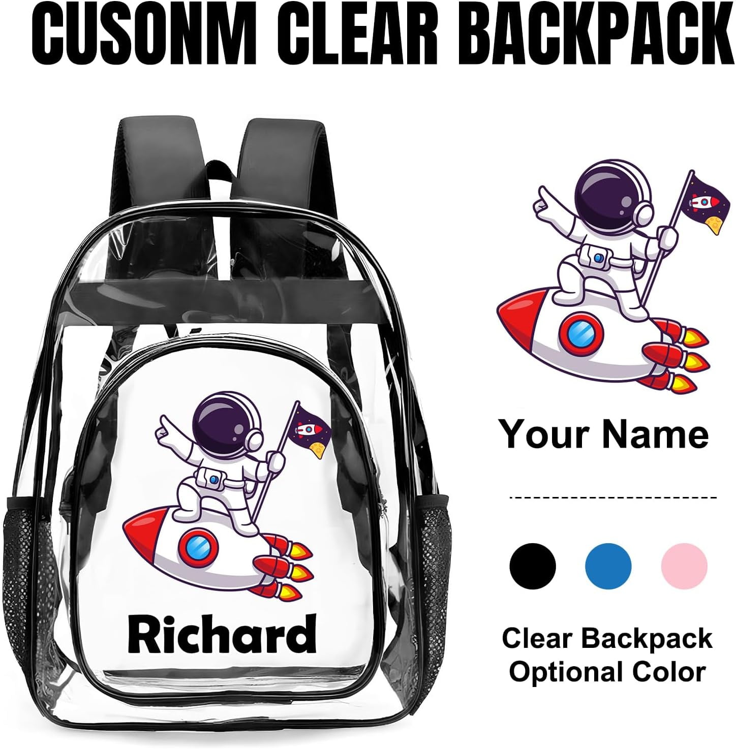 Clear character backpacks discount