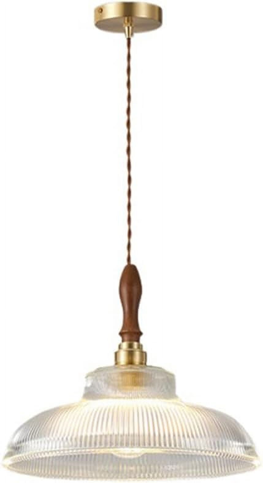 Personalized Clear Glass Pendant Lamp for Dining Room, Transparent Glass Rustic Pendant Light for Kitchen Island, Simple Farmhouse Pendant Light Fixture, Retro Pendant Lighting for Kitchen Sink