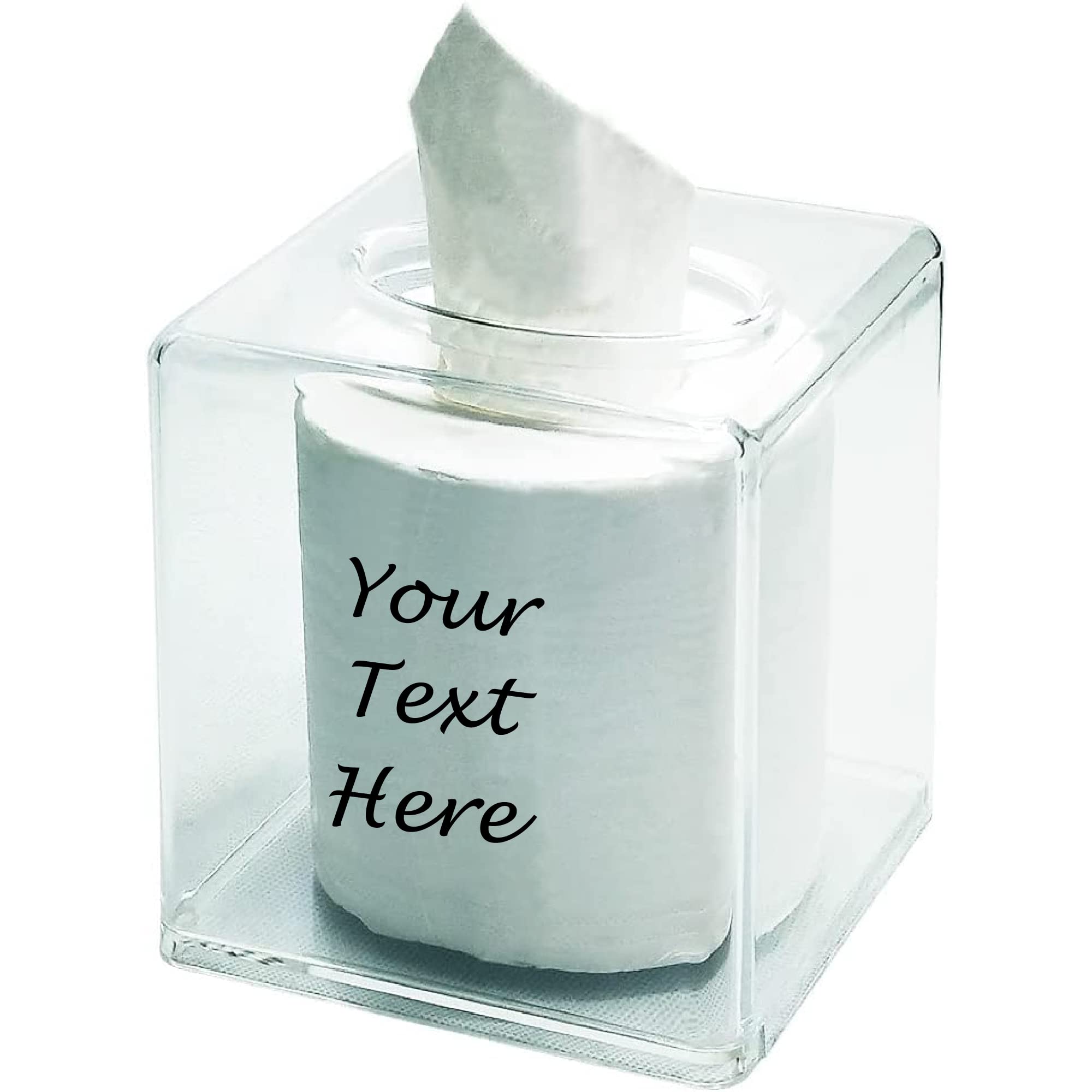 Personalized Clear Tissue Box Holder Acrylic Tissue Box Cover,Transparent Tissue Holder
