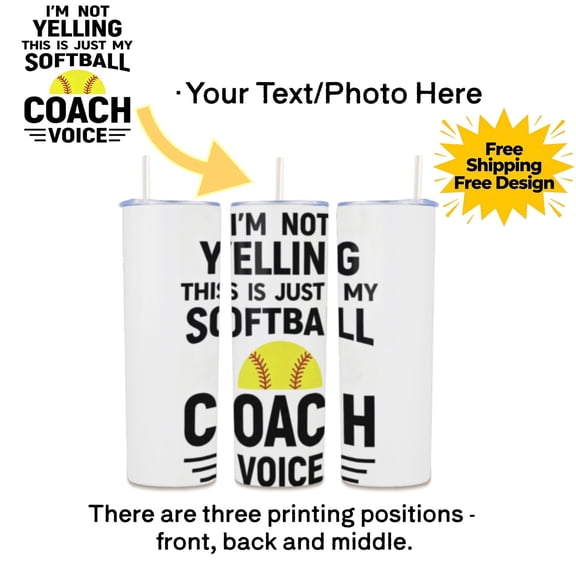 Personalized Coach Custom Drink Cup Photo Text Daily Gift