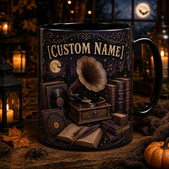 Personalized Coffee Mug Books And Vinyl Custom Name Gift