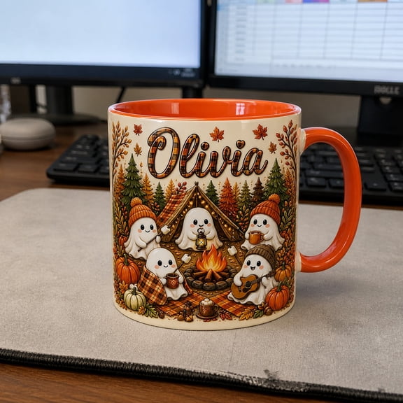 Personalized Coffee Mug Ghost Camping Best Friends Fall