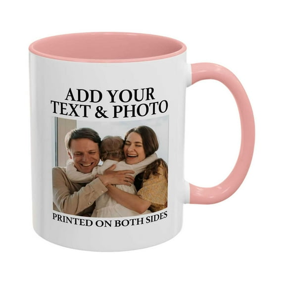 Personalized Coffee Mugs, Photo Mugs Personalized, Customized Coffee Mugs, Custom Coffee Mug, Tazas Personalizadas, Personalized Cups (11 oz_Light Pink),Light Pink