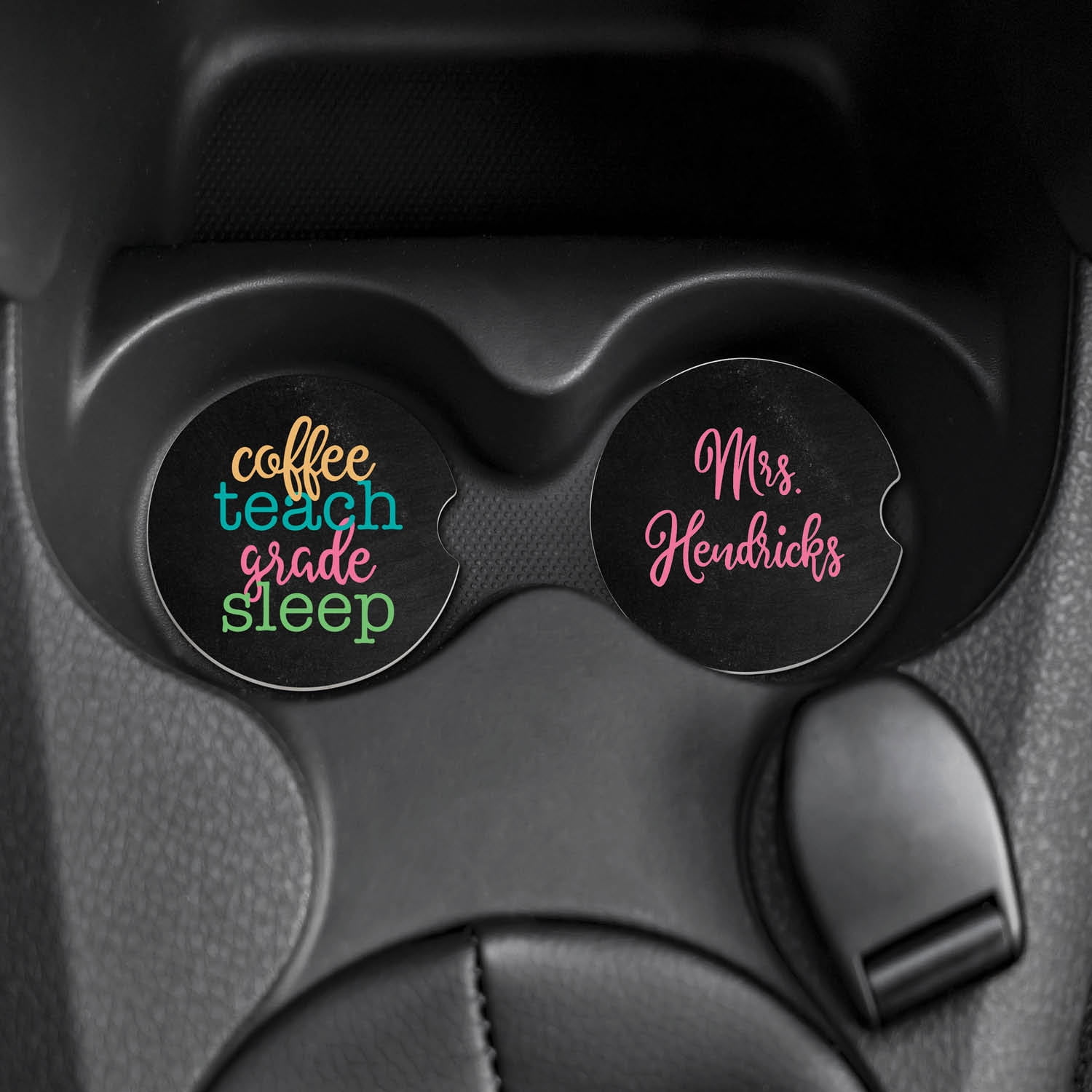 Personalized Coffee Teach Teacher Car Drink Coaster Set